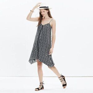 Madewell Silk Trapeze Cami Dress in Bloomstamp